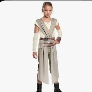NEW! Star Wars The Force Awakens Rey Costume Girls small 4-6 Halloween Cosplay
